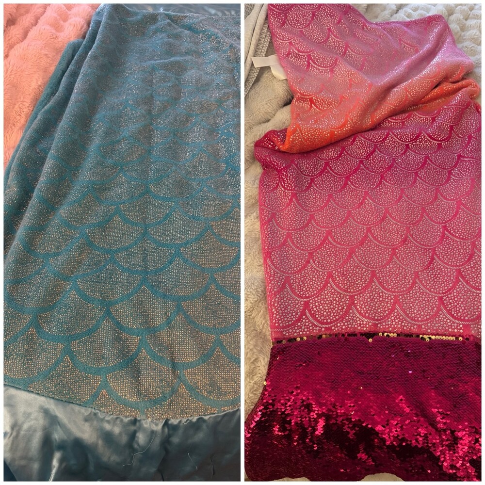 2 Mermaid Tail Blankets